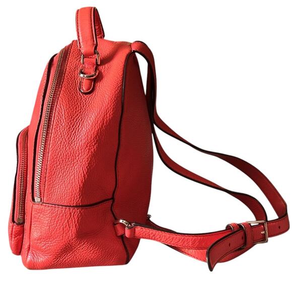 Kate Spade Jackson Pebbled Leather Stoplight Red Medium Backpack - Picture 2 of 11